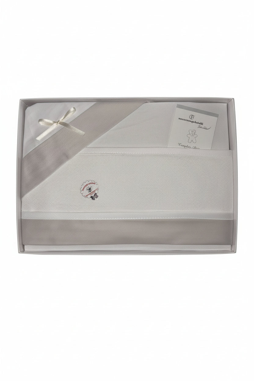 Set Lenzuola Culla/Carrozzina Personalizzato con Ricamo