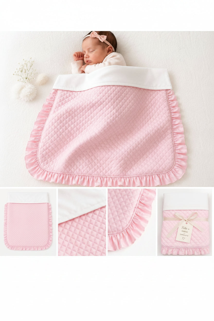 Copertina Cotone Trapuntato con profilo Balze
