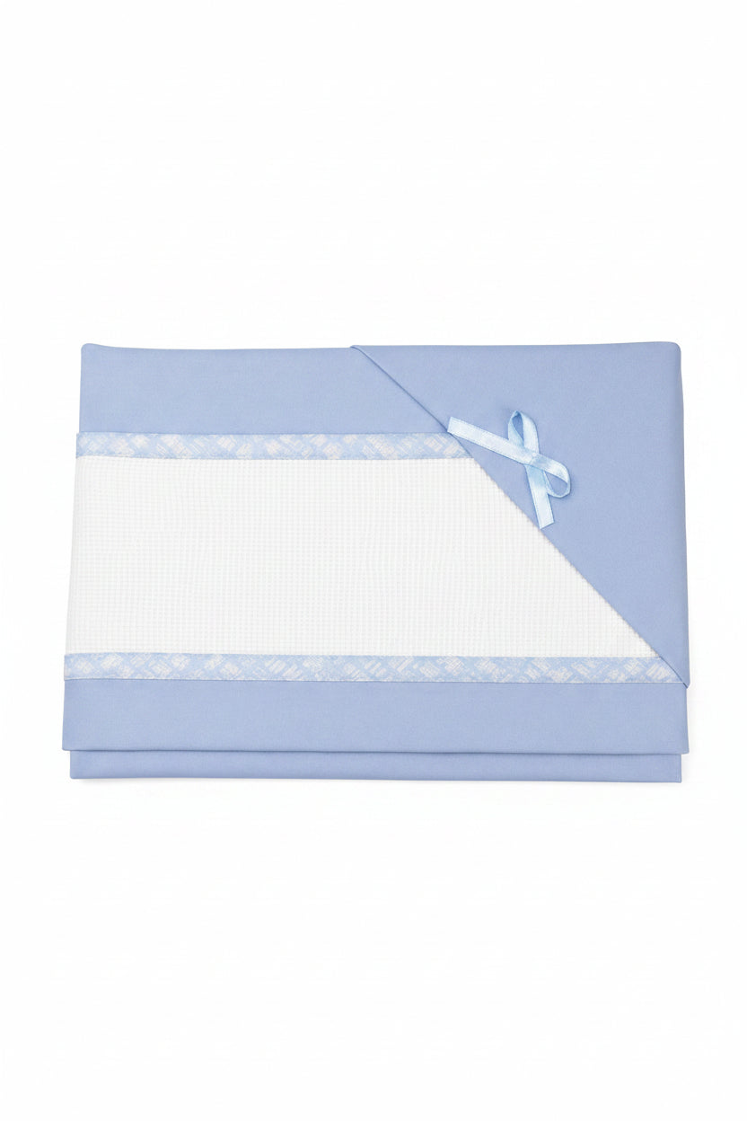 Set Lenzuola Culla/Carrozzina Personalizzato con Ricamo Doppio Profilo