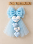 Fiocco Nascita in Tulle con Cuori
