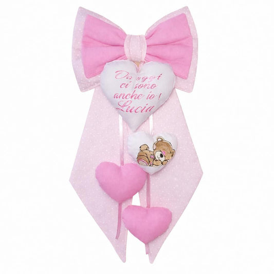 Doppio fiocco superiore in stoffa